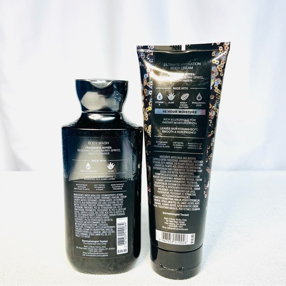 Bath & Body Works A Toast to You Body Wash & Cream Set - Black and Gold - Picture 2 of 3
